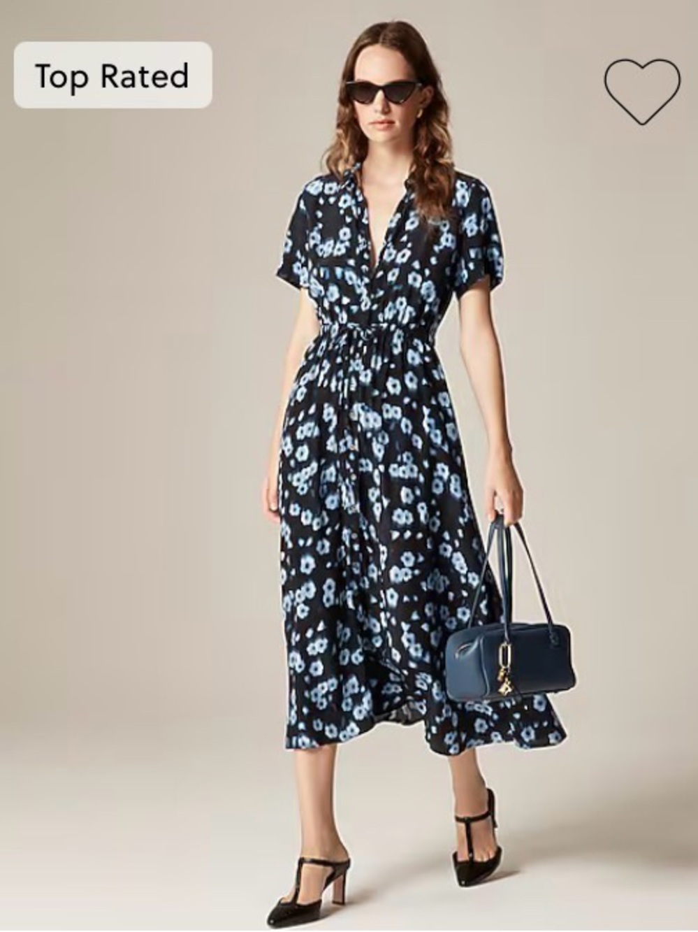 J. Crew Cerise shirt-dress in blurry floral crepe de chine, women’s 14